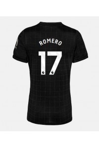 Tottenham Hotspur Cristian Romero #17 Jalkapallovaatteet Naisten Vieraspaita 2025-26 Lyhythihainen